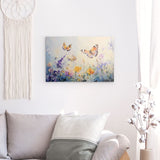 Photoboard / Hartschaum | Tanz der Morgenlichter - Schmetterlinge über Sommerwiese