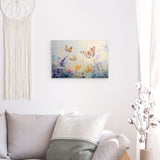 Photoboard / Hartschaum | Tanz der Morgenlichter - Schmetterlinge über Sommerwiese