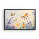 Photoboard (gerahmt) | Tanz der Morgenlichter - Schmetterlinge über Sommerwiese