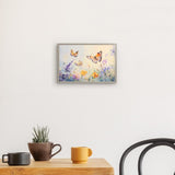 Photoboard (gerahmt) | Tanz der Morgenlichter - Schmetterlinge über Sommerwiese