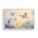 Photoboard (gerahmt) | Tanz der Morgenlichter - Schmetterlinge über Sommerwiese