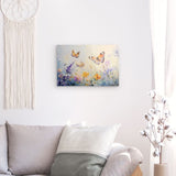 Acrylglas auf Alu-Dibond | Tanz der Morgenlichter - Schmetterlinge über Sommerwiese