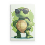 Alu Dibond (matt) | Gelassen gewinnt - Coole Schildkröte mit Sonnenbrille