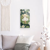 Leinwand - Stärke 4cm | Seerosenzauber - Mädchen auf Blättern im Wassertraum