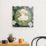 Photoboard / Hartschaum | Seerosenzauber - Mädchen auf Blättern im Wassertraum