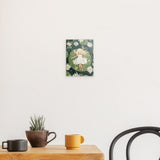 Alu Dibond (matt) | Seerosenzauber - Mädchen auf Blättern im Wassertraum