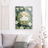 Acrylglas | Seerosenzauber - Mädchen auf Blättern im Wassertraum