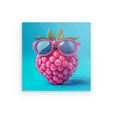 Photoboard / Hartschaum | Berrylicious Attitude - Stylishe Himbeere mit Sonnenbrille