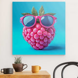 Photoboard / Hartschaum | Berrylicious Attitude - Stylishe Himbeere mit Sonnenbrille