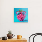 Acrylglas | Berrylicious Attitude - Stylishe Himbeere mit Sonnenbrille