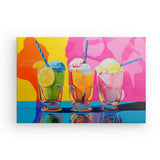 Leinwand - Stärke 2cm | Ice cream in the sunshine - Pop-Art Eisbecher in leuchtenden Farben