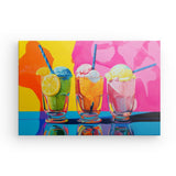 Leinwand - Stärke 4cm | Ice cream in the sunshine - Pop-Art Eisbecher in leuchtenden Farben