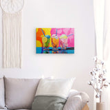 Leinwand - Stärke 4cm | Ice cream in the sunshine - Pop-Art Eisbecher in leuchtenden Farben