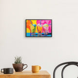Photoboard (gerahmt) | Ice cream in the sunshine - Pop-Art Eisbecher in leuchtenden Farben
