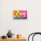Photoboard (gerahmt) | Ice cream in the sunshine - Pop-Art Eisbecher in leuchtenden Farben