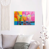 Alu Dibond (matt) | Ice cream in the sunshine - Pop-Art Eisbecher in leuchtenden Farben