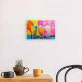 Acrylglas auf Alu-Dibond | Ice cream in the sunshine - Pop-Art Eisbecher in leuchtenden Farben