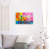 Acrylglas auf Alu-Dibond | Ice cream in the sunshine - Pop-Art Eisbecher in leuchtenden Farben