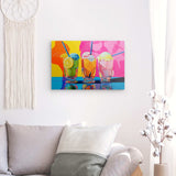 Acrylglas auf Alu-Dibond | Ice cream in the sunshine - Pop-Art Eisbecher in leuchtenden Farben