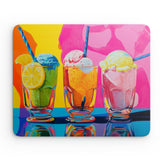Mauspad | Ice cream in the sunshine - Pop-Art Eisbecher in leuchtenden Farben