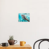 Photoboard / Hartschaum | Kind der Wellen - Zauberhafte Meerjungfrau im türkisfarbenen Ozean