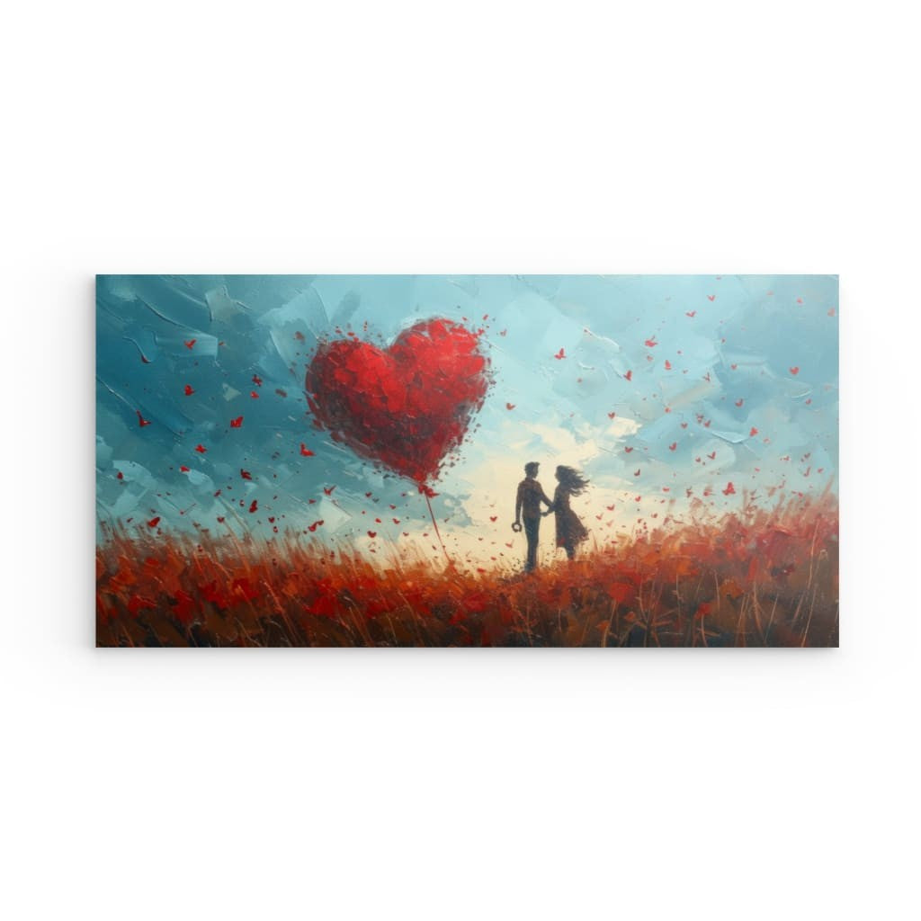 Wandbild auf Photoboard | Love on a butterfly field