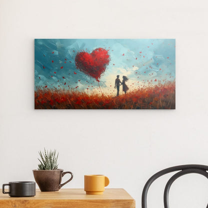 Wandbild auf Photoboard | Love on a butterfly field