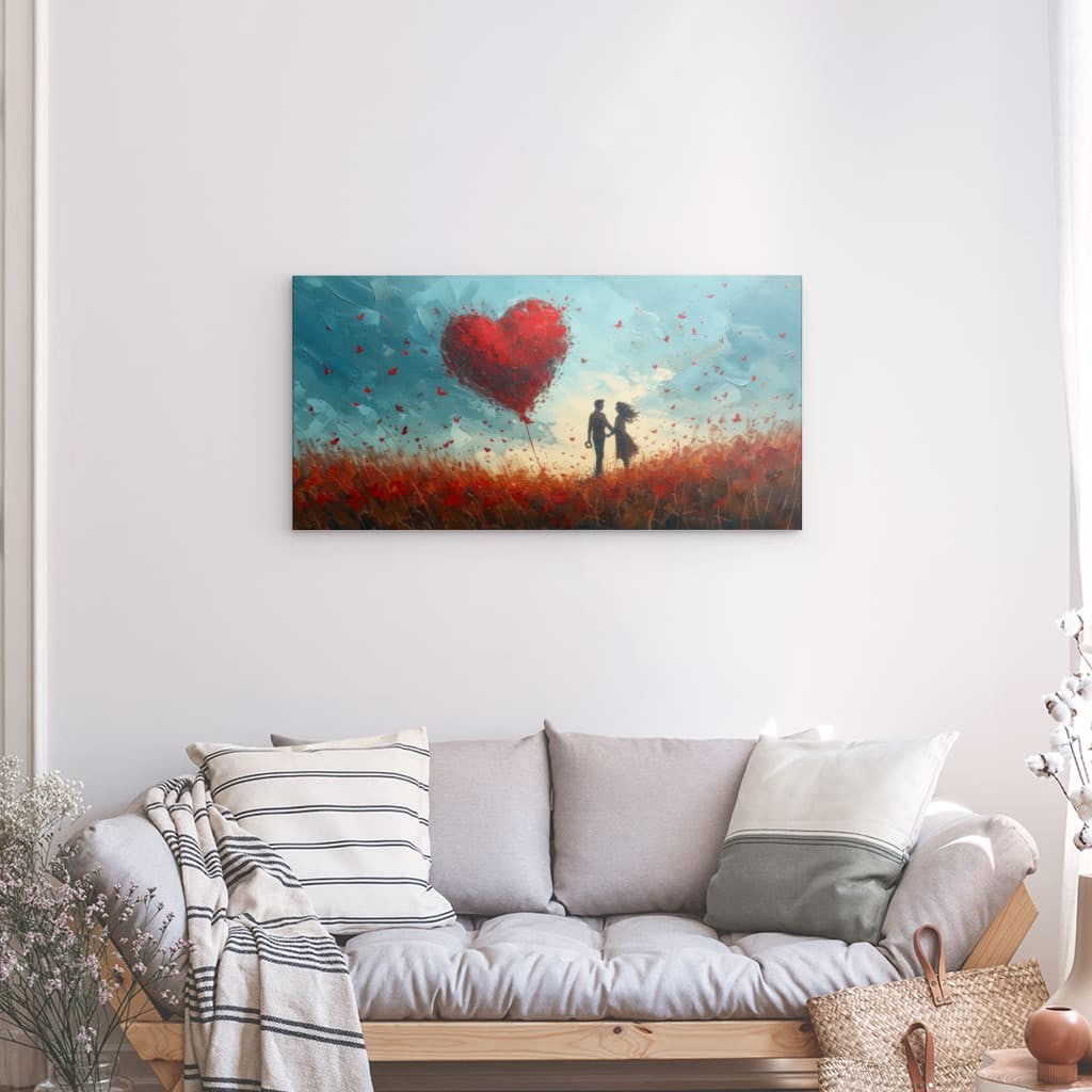 Wandbild auf Photoboard | Love on a butterfly field