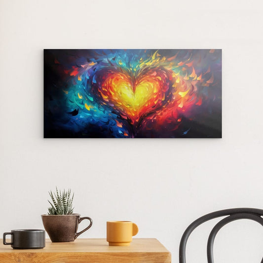 Wandbild auf Photoboard | Heart on fire