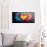 Wandbild auf Photoboard | Heart on fire