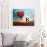 Leinwand - Stärke 4cm | Love on a butterfly field - Liebespaar auf einer Schmetterlingswiese