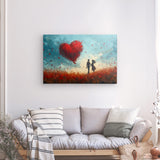 Leinwand - Stärke 4cm | Love on a butterfly field - Liebespaar auf einer Schmetterlingswiese