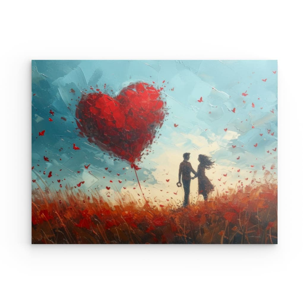 Wandbild auf Photoboard | Love on a butterfly field