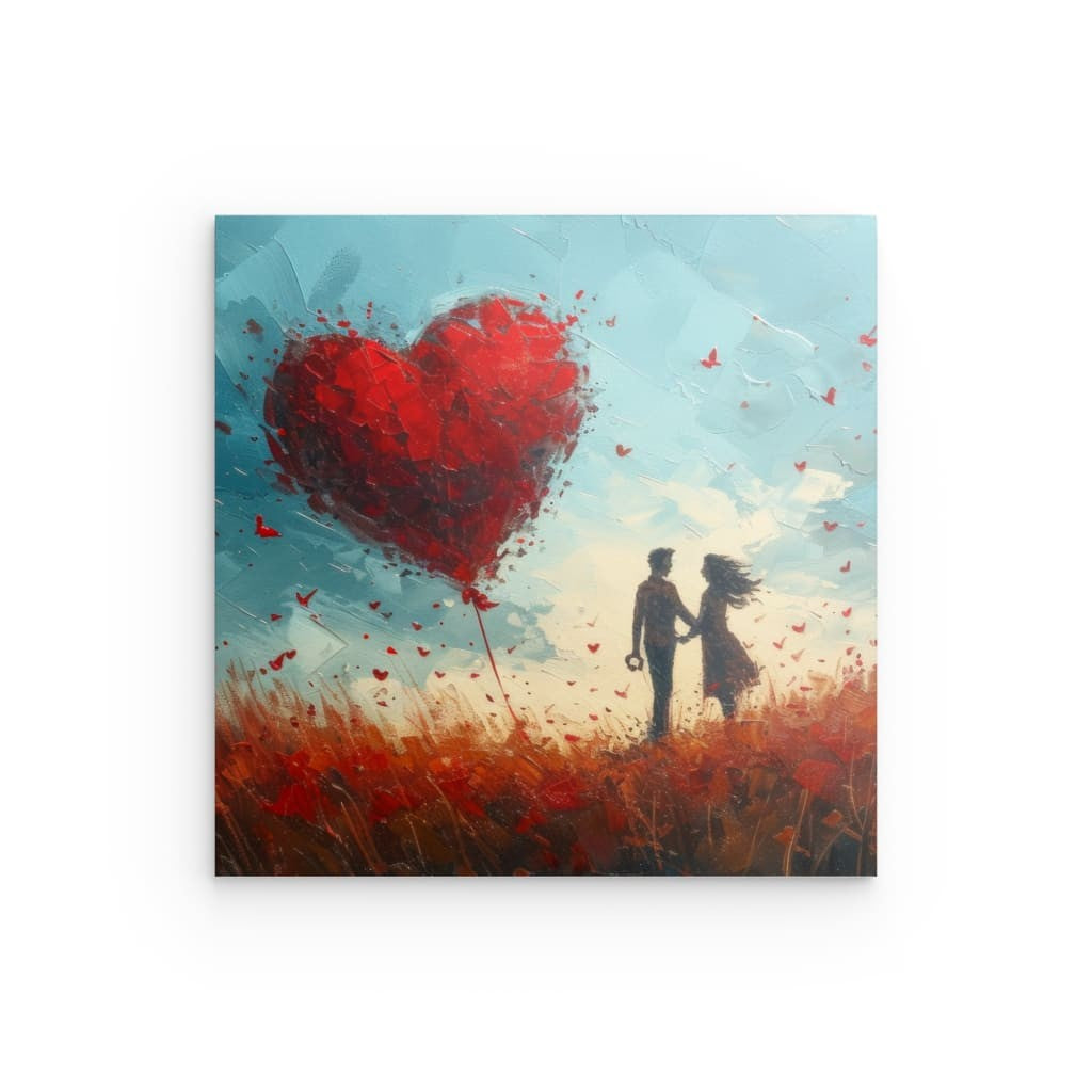 Wandbild auf Photoboard | Love on a butterfly field