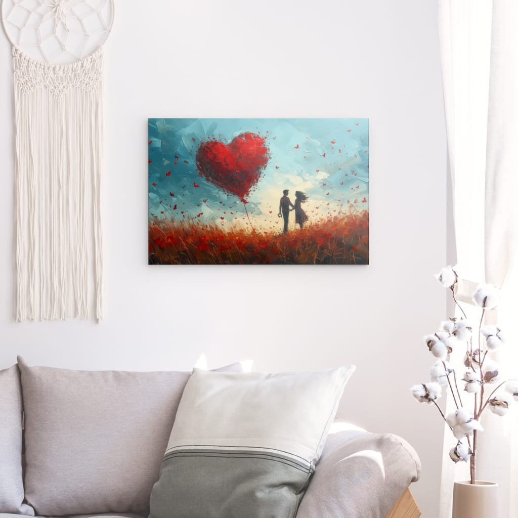 Wandbild auf Photoboard | Love on a butterfly field