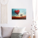 Photoboard / Hartschaum | Love on a butterfly field - Liebespaar auf einer Schmetterlingswiese
