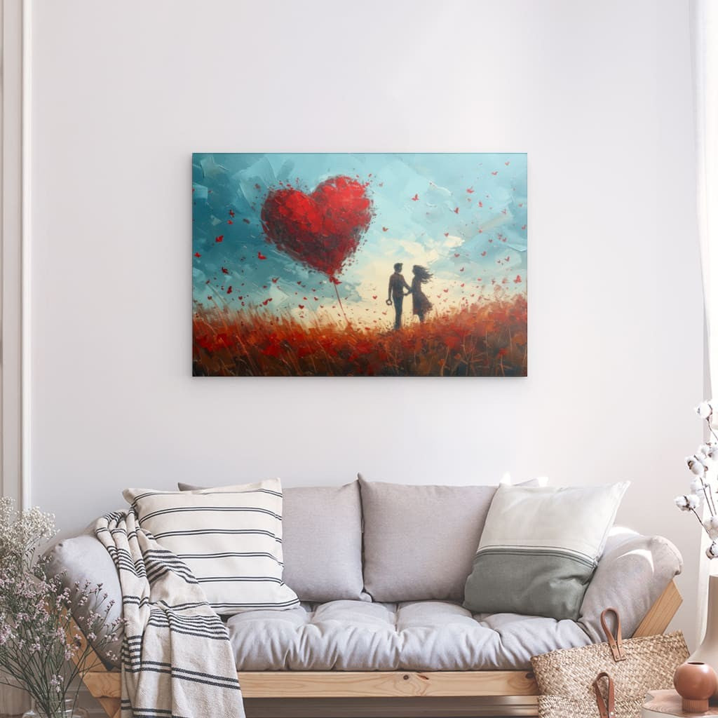 Wandbild auf Photoboard | Love on a butterfly field