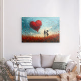 Photoboard / Hartschaum | Love on a butterfly field - Liebespaar auf einer Schmetterlingswiese