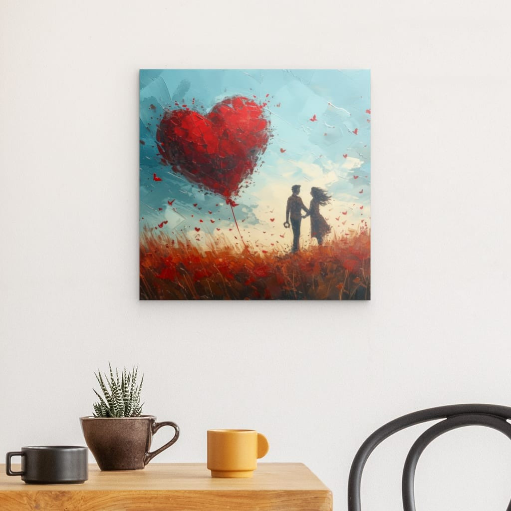 Wandbild auf Photoboard | Love on a butterfly field