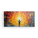 Leinwand 2cm | Kids create light - Kind im magischen Licht