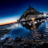 MiniTile / MixPix | La baie de nuit - Mont-Saint-Michel bei Nacht