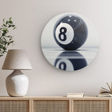 Rundes Wandbild | Billardkugel "Schwarze 8"