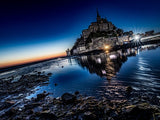 Poster ab 15 EUR | La baie de nuit - Mont-Saint-Michel bei Nacht