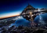 Poster ab 15 EUR | La baie de nuit - Mont-Saint-Michel bei Nacht