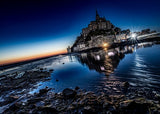 Poster ab 15 EUR | La baie de nuit - Mont-Saint-Michel bei Nacht