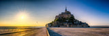 Poster | "La baie brille d'or - Mont Saint Michel bei Sonnenschein (Panorama)"