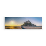 Alu Dibond matt | "La baie brille d'or - Mont Saint Michel bei Sonnenschein (Panorama)"