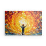 Acrylglas | Kids create light - Kind im magischen Licht