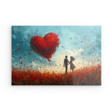 Acrylglas | Love on a butterfly field - Liebespaar auf einer Schmetterlingswiese