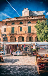 Poster (gerahmt) | Markt von Inca (Mallorca) - El mercado a la luz
